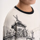 Gulliver White Long-Sleeve Top with Print and Embossed Detail for Boy Junior- Uffizi