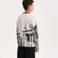 Gulliver White Long-Sleeve Top with Print and Embossed Detail for Boy Junior- Uffizi