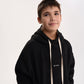 Gulliver Black Hoodie with Contrast Hood for Boy Junior- Uffizi