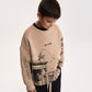 Gulliver Beige Fleece-Back Sweatshirt with Print and Embossed Detail for Boy Junior- Uffizi