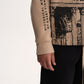 Gulliver Beige Fleece-Back Sweatshirt with Print and Embossed Detail for Boy Junior- Uffizi