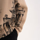 Gulliver Beige Fleece-Back Sweatshirt with Print and Embossed Detail for Boy Junior- Uffizi