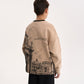 Gulliver Beige Fleece-Back Sweatshirt with Print and Embossed Detail for Boy Junior- Uffizi