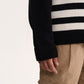 Gulliver Black and White Striped Knitted Hoodies for Boy Junior- Uffuzi