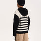 Gulliver Black and White Striped Knitted Hoodies for Boy Junior- Uffuzi
