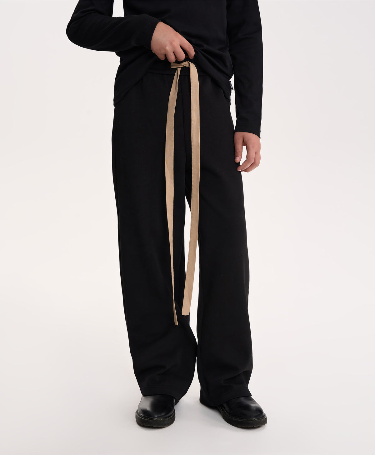Gulliver Black Wide-Leg Knitted Pants for Boy Junior- Uffizi