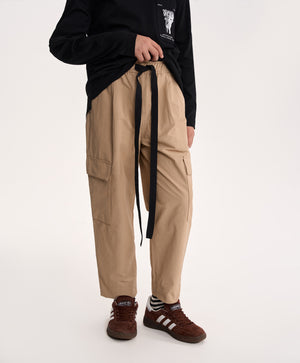 Gulliver Beige Balloon Pants in Raincoat Fabric for Boy Junior- Uffizi