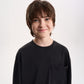 Gulliver Graphite Long-Sleeve Top with Washed Effect for Boy Junior-Campus