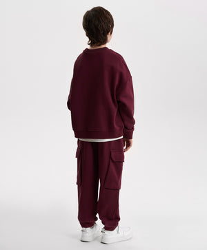 Gulliver Burgundy Sweatshirt in Cotton Fleece for Boy Junior-Campus