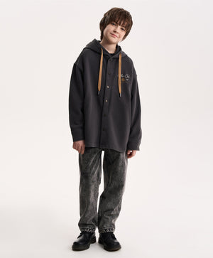 Gulliver Graphite Snap-Button Sweatshirt for Boy Junior-Campus