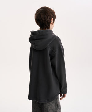 Gulliver Graphite Snap-Button Sweatshirt for Boy Junior-Campus