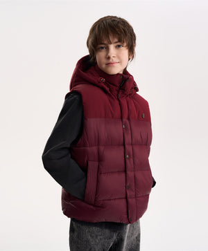 Gulliver Burgundy Insulated Quilted Demi-Season Vest for Boy Junior-Campus