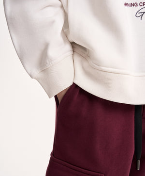 Gulliver Burgundy Fleece Cargo Jogger Pants for Boy Junior-Campus