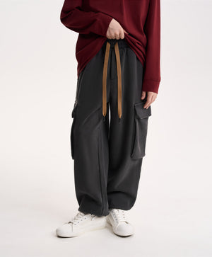 Gulliver Washed Gray Fleece Cargo Jogger Pants for Boy Junior-Campus