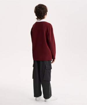 Gulliver Washed Gray Fleece Cargo Jogger Pants for Boy Junior-Campus