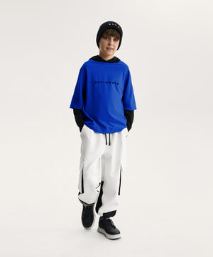 Gulliver Boys’ Blue Layered-Effect Long-Sleeve Top with 3D Print for Boy Junior-Impulse