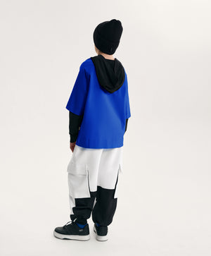 Gulliver Boys’ Blue Layered-Effect Long-Sleeve Top with 3D Print for Boy Junior-Impulse