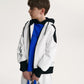 Gulliver White Interlock Sweatshirt with Colorblock Details for Boy Junior-Impulse