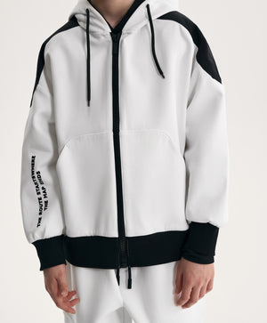 Gulliver White Interlock Sweatshirt with Colorblock Details for Boy Junior-Impulse