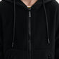 Gulliver Black Oversized Fleece Sweatshirt with Fabric Hood for Boy Junior-Impulse