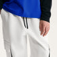 Gulliver White Interlock Cargo Jogger Pants with Colorblock Details for Boy Junior-Impulse
