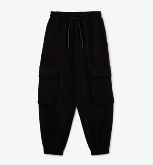 Gulliver Black Fleece Cargo Jogger Pants for Boy Junior-Impulse