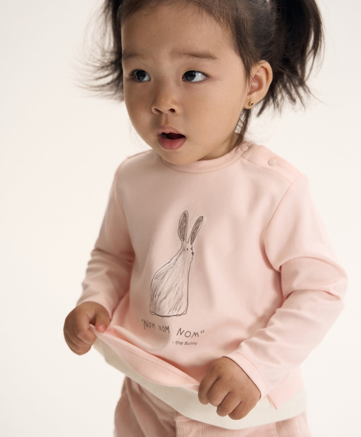 Gulliver Pink Long-Sleeve T-Shirt for Baby Girl- Bunny
