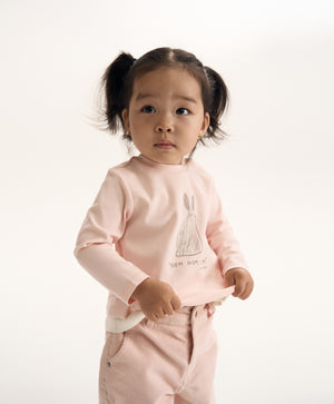 Gulliver Pink Long-Sleeve T-Shirt for Baby Girl- Bunny