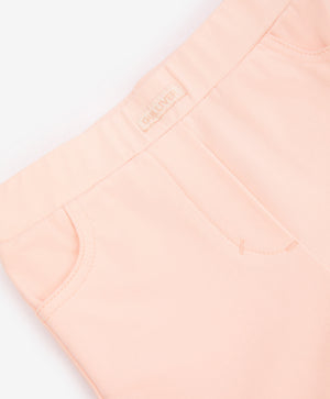 Gulliver Pink Tapered Knit Pants with Elastic Waist for Baby Girl- Bunny