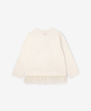 Gulliver Milk Long-Sleeve Blouse for Baby Girl- Bunny