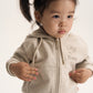 Gulliver Beige Zip-Up Hoodie with Lurex for Baby Girl- Bunny