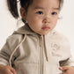 Gulliver Beige Zip-Up Hoodie with Lurex for Baby Girl- Bunny