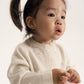 Gulliver Knitted Cardigan with Textured Bobbles for Baby Girl- Bunny