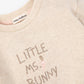 Gulliver Beige Long-Sleeve Lurex Sweatshirt Dress for Baby Girl- Bunny