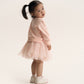 Gulliver Pink Mesh Skirt with Elastic Waistband for Baby Girl- Bunny