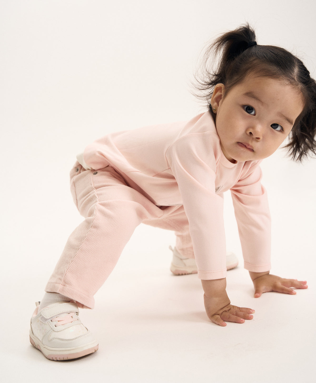 Gulliver Pink Corduroy Pants for Baby Girl-Bunny