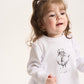 Gulliver White Knitted Long-Sleeve Blouse for Baby Girl- Melange