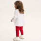 Gulliver White Knitted Long-Sleeve Blouse for Baby Girl- Melange