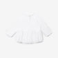 Gulliver White Knitted Long-Sleeve Blouse for Baby Girl- Melange