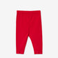 Gulliver Red Leggings with Velour Bows for Baby Girl- Melange