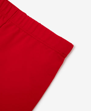Gulliver Red Leggings with Velour Bows for Baby Girl- Melange