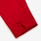Gulliver Red Leggings with Velour Bows for Baby Girl- Melange