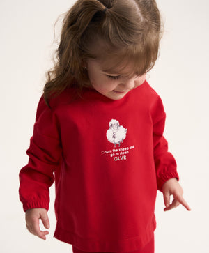 Gulliver Red Sweatshirts for Baby Girl- Melange