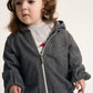 Gulliver Gray Melange Lurex Zip-Up Hoodie for Baby Girl- Melange