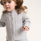 Gulliver Gray Knitted Cardigan with Wool and Angora for Baby Girl- Melange