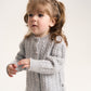 Gulliver Gray Knitted Cardigan with Wool and Angora for Baby Girl- Melange