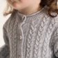 Gulliver Gray Knitted Cardigan with Wool and Angora for Baby Girl- Melange