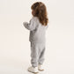 Gulliver Gray Melange Wool and Angora Jogger Pants for Baby Girl- Melange