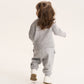 Gulliver Gray Melange Wool and Angora Jogger Pants for Baby Girl- Melange