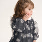 Gulliver Gray Knitted Dress with Patterned Mesh Overlay for Baby Girl- Melange